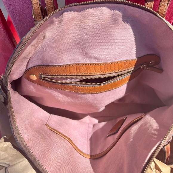 Juicy Couture Y2K Equestrian Large Leather Bowler Handbag - Picture 15 of 17